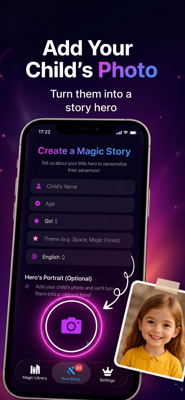 AI Bedtime Story Maker app screenshot